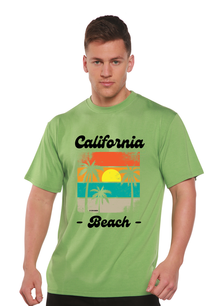California Beach Unisex Graphic Bamboo T-Shirt green tea