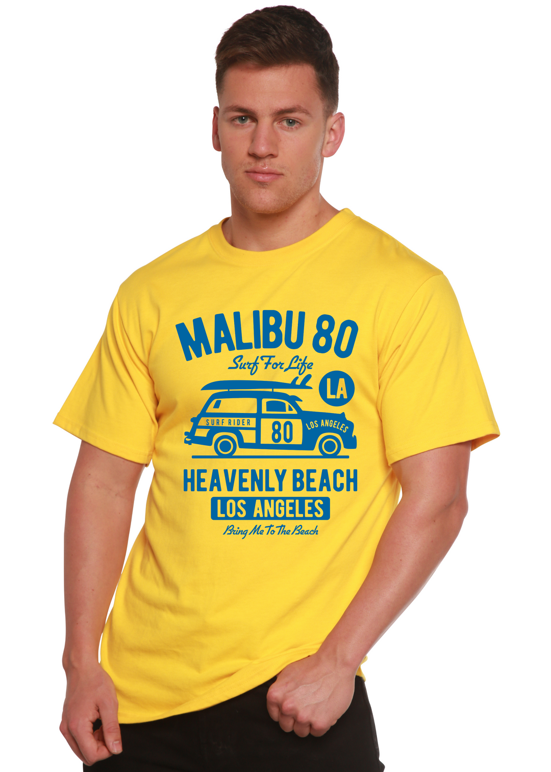 Malibu 80 men's bamboo tshirt lemon chrome