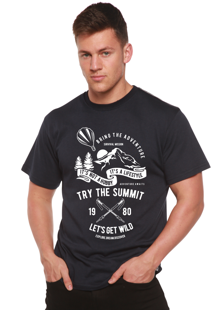 Try The Summit men's bamboo tshirt navy blue