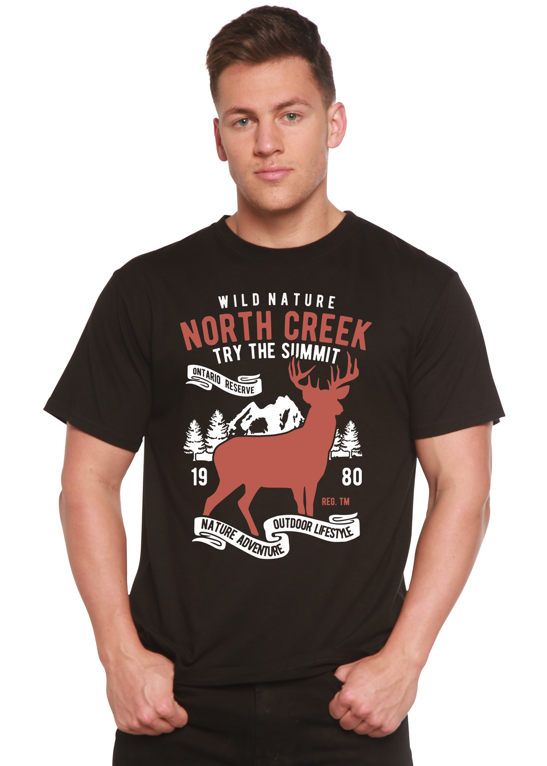 North Creek men's bamboo tshirt black