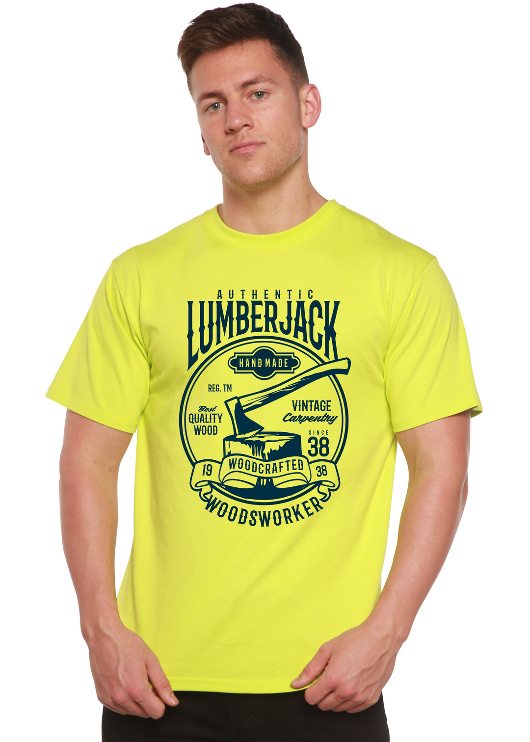 Authentic Lumberjack men's bamboo tshirt lime punch