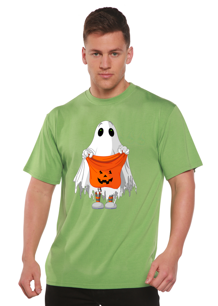 Boo Halloween Graphic Bamboo T-Shirt green tea