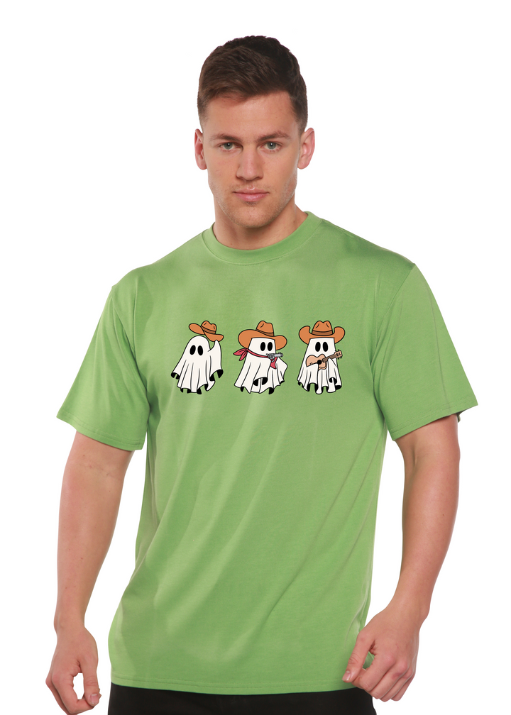 Halloween Funny Cartoon Unisex Graphic Bamboo T-Shirt green tea