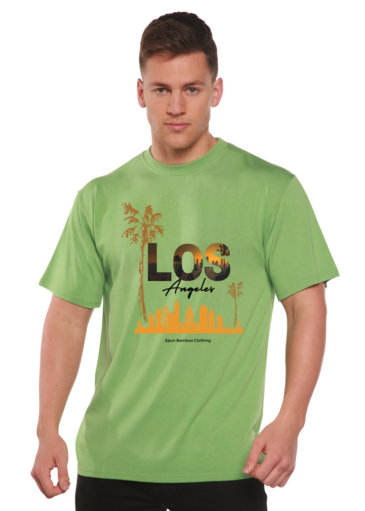 Los Angeles Unisex Graphic Bamboo T-Shirt green tea