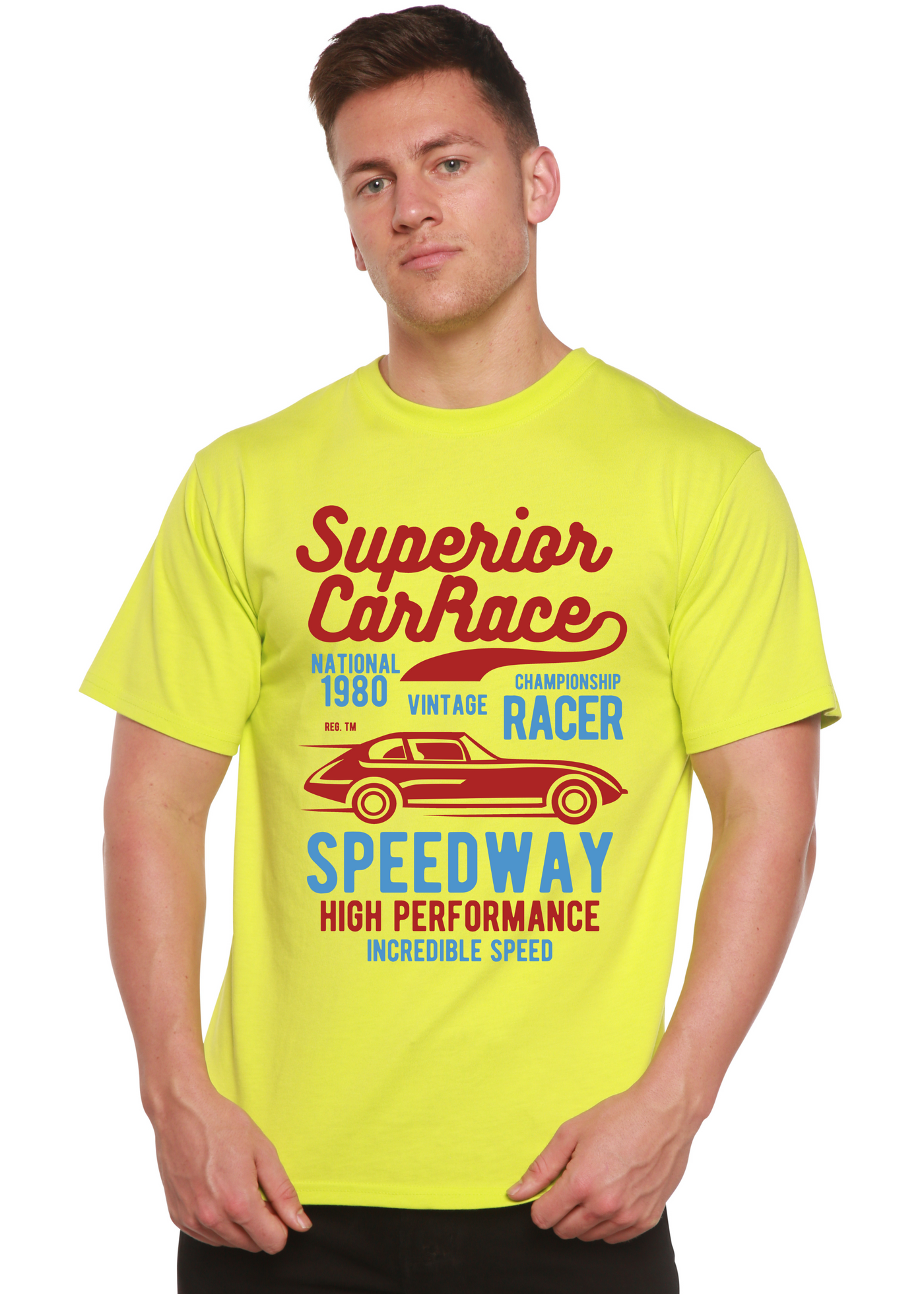 Superior Car men's bamboo tshirt lime punch