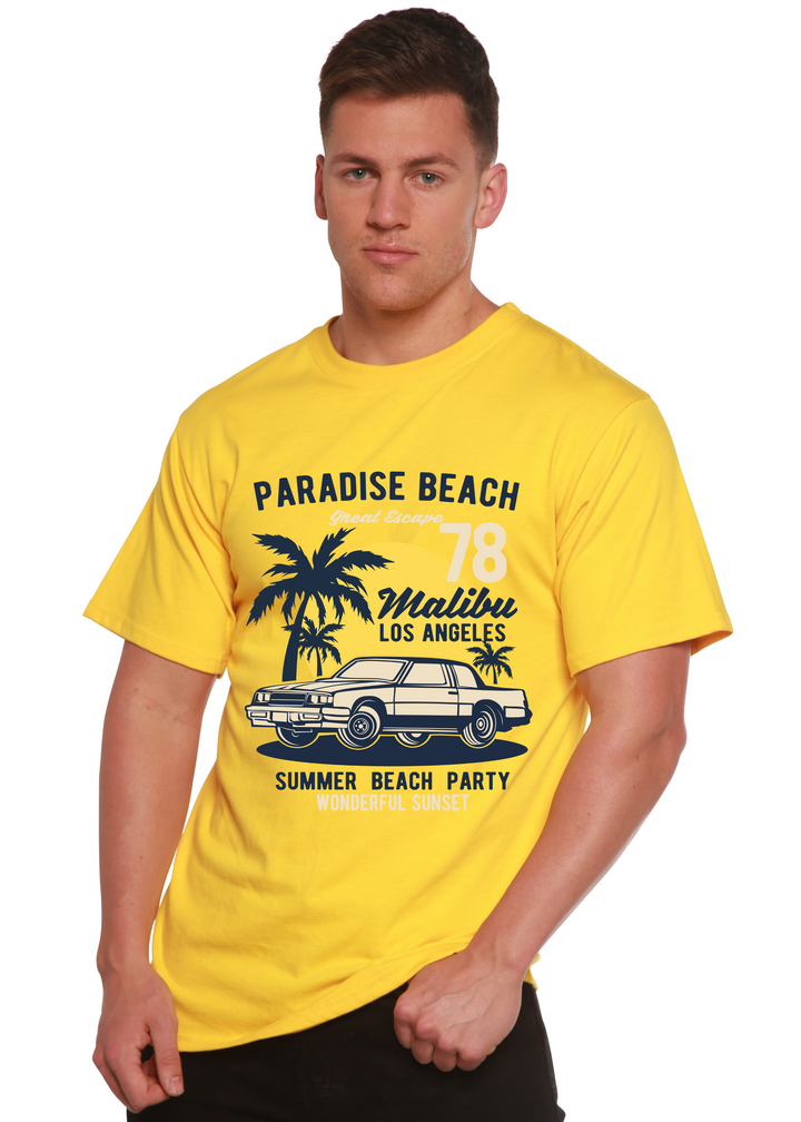Paradise Beach men's bamboo tshirt lemon chrome