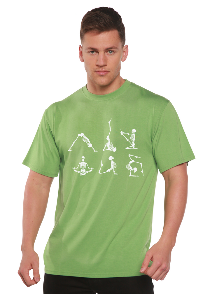 Halloween Skeleton Graphic Bamboo T-Shirt green tea