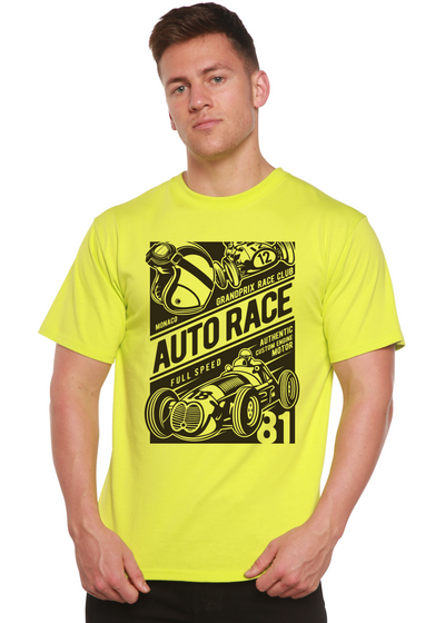 Auto Race men's bamboo tshirt lime punch