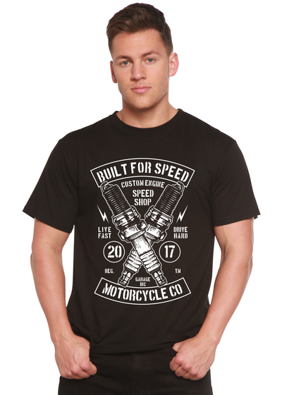 Built For Speed men's bamboo tshirt black