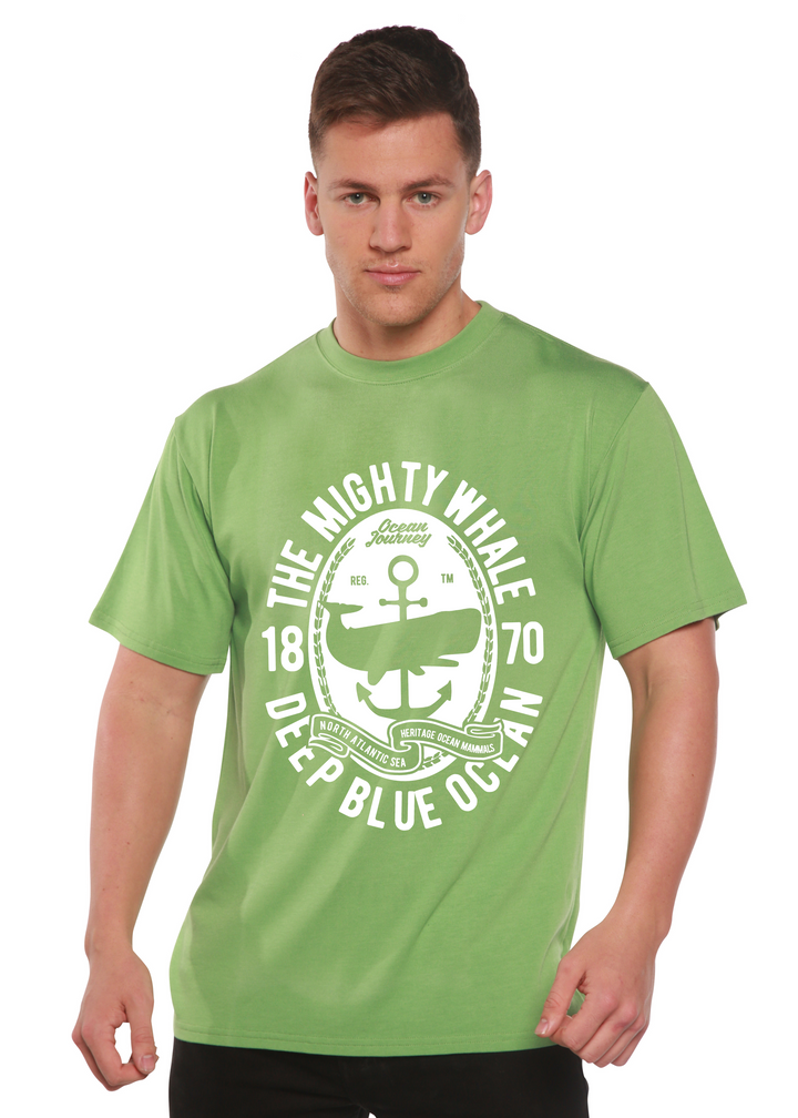 The Mighty Whale men's bamboo tshirt green tea