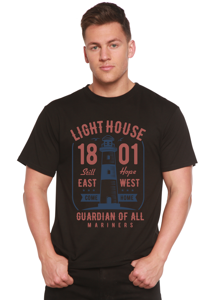 Light House men's bamboo tshirt black