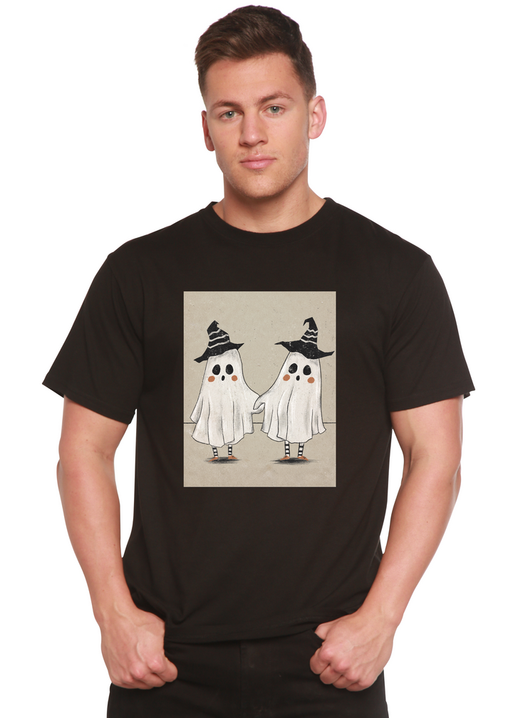 Cute Ghost Graphic Bamboo T-Shirt black