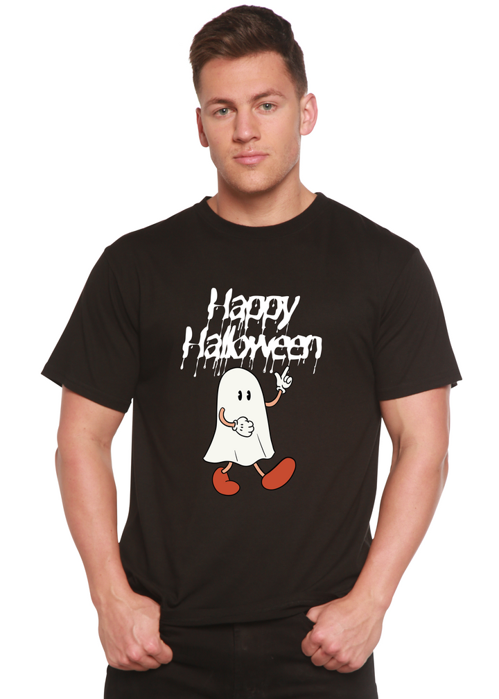 Happy Halloween Graphic Bamboo T-Shirt black