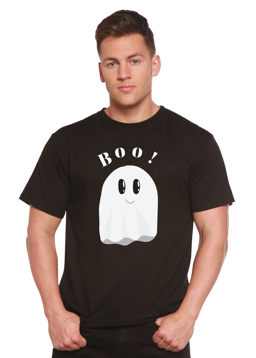 Boo Graphic Bamboo T-Shirt black