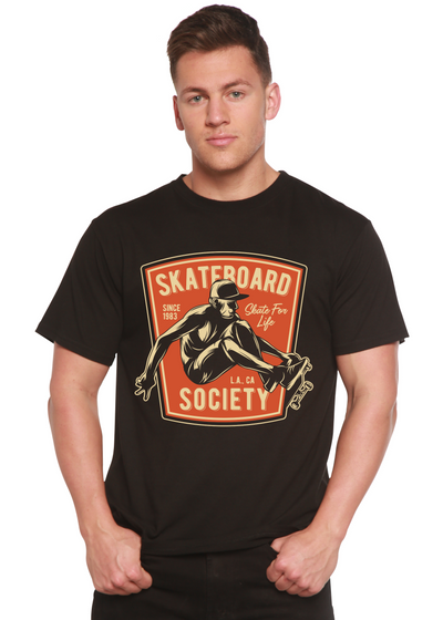 Skateboard Society men's bamboo tshirt black