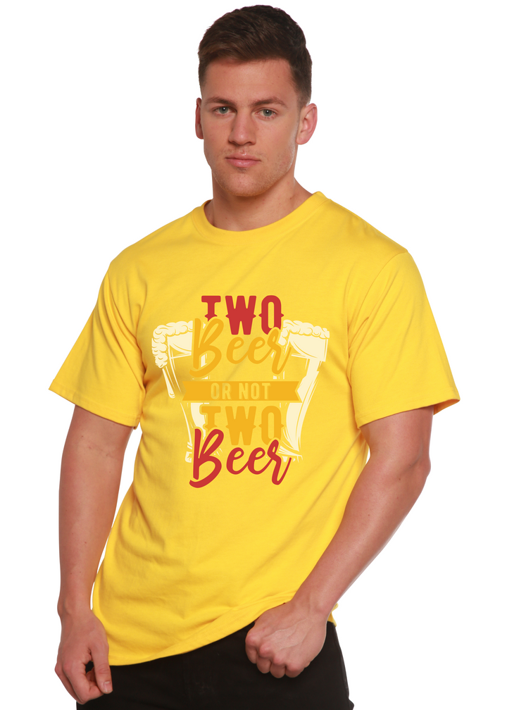 Two Beer men's bamboo tshirt lemon chrome