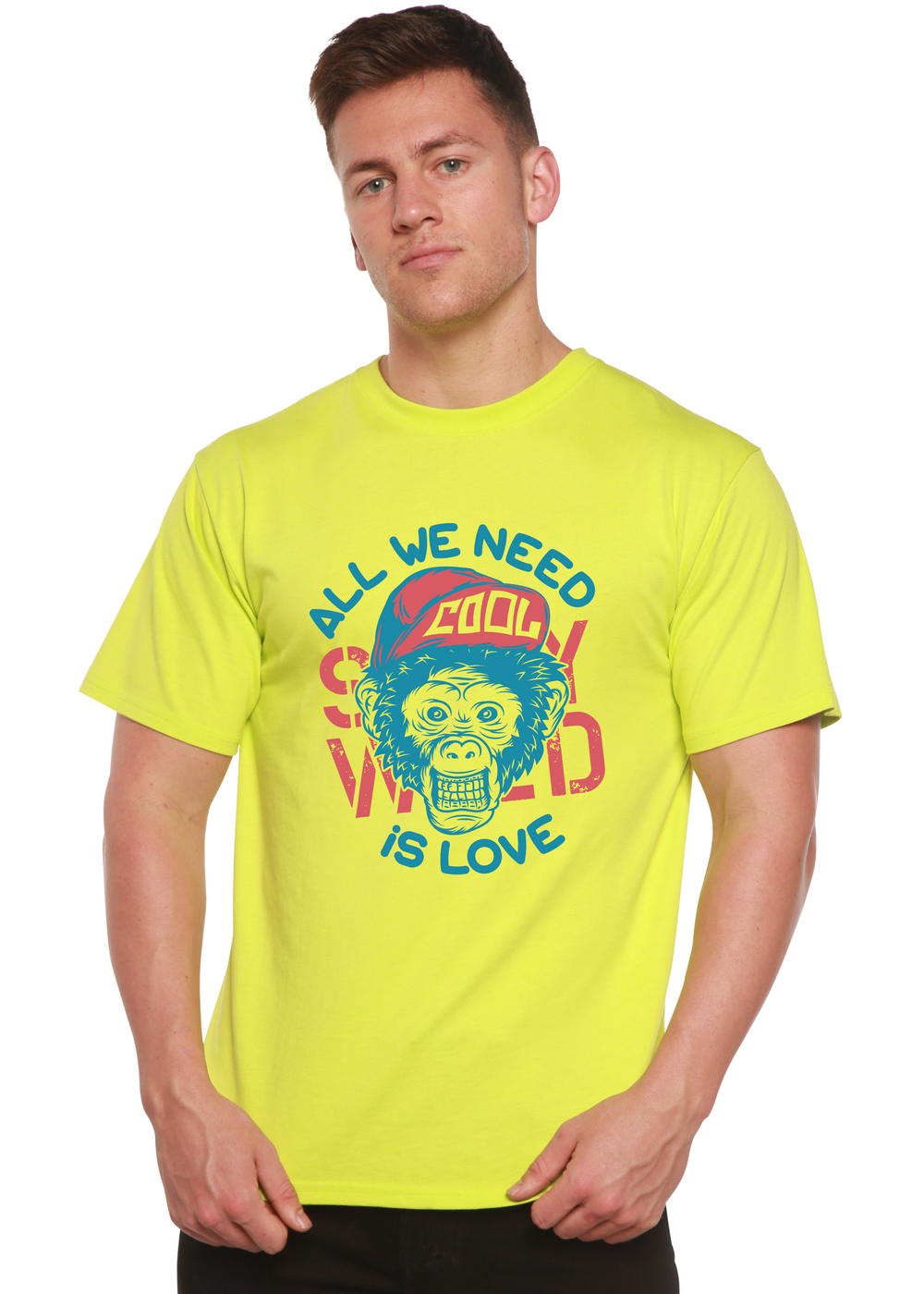 All We Need men's bamboo tshirt lime punch