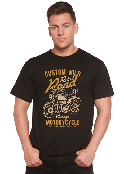 Custom Wild men's bamboo tshirt black