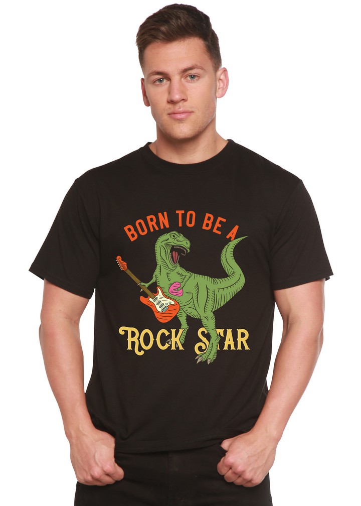 Born To Be A Rock Star men's bamboo tshirt black