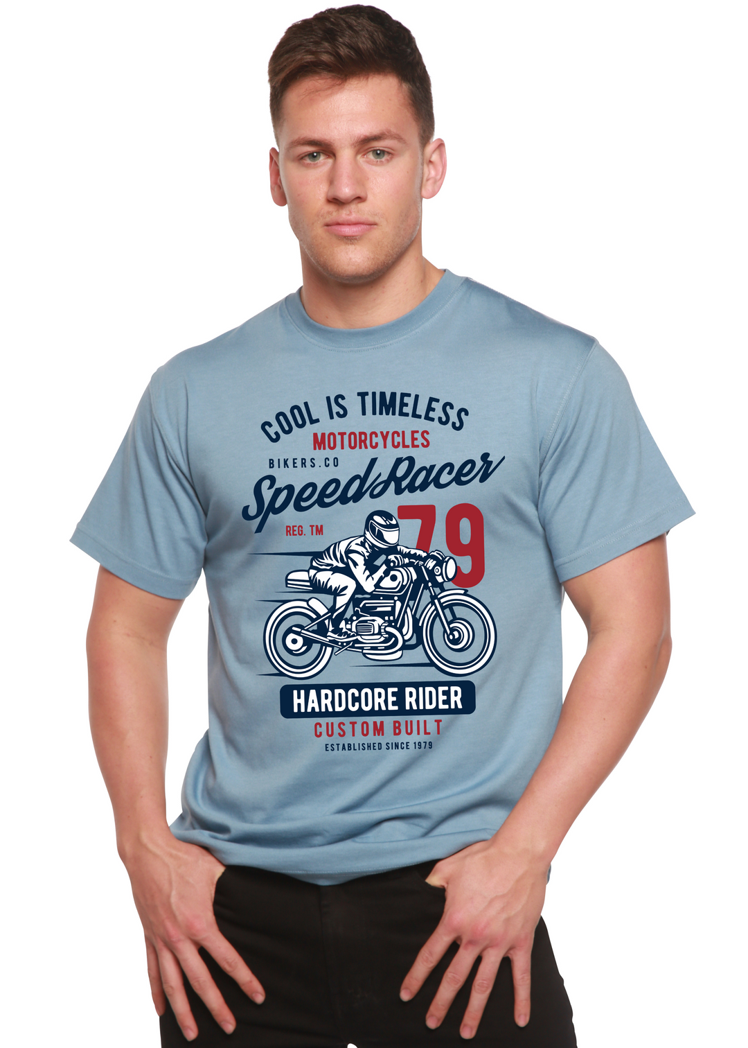 Speed Racer men's bamboo tshirt infinity blue