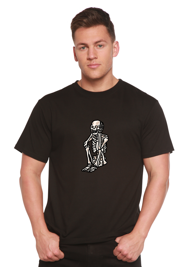 Skeleton Halloween Unisex Graphic Bamboo T-Shirt black