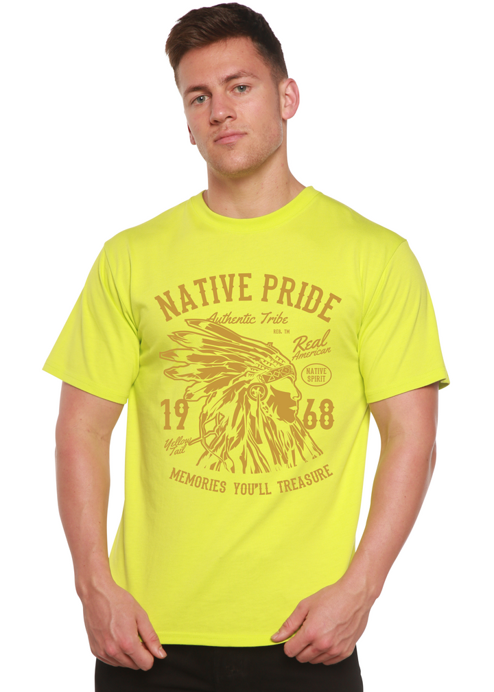 Native Pride men's bamboo tshirt lime punch