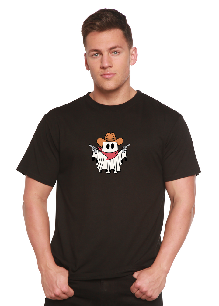 Cowboy Ghost Unisex Graphic Bamboo T-Shirt black