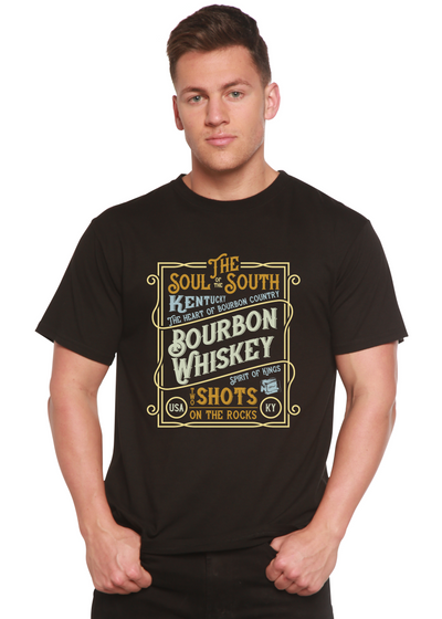 Bourbon Whiskey men's bamboo tshirt black