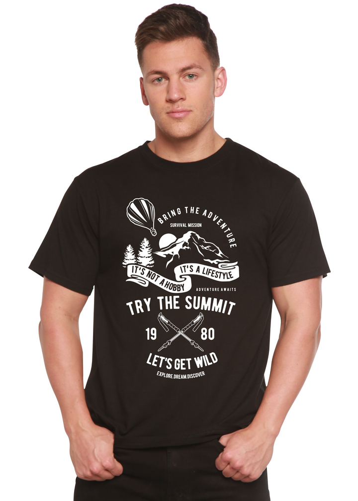 Try The Summit men's bamboo tshirt black