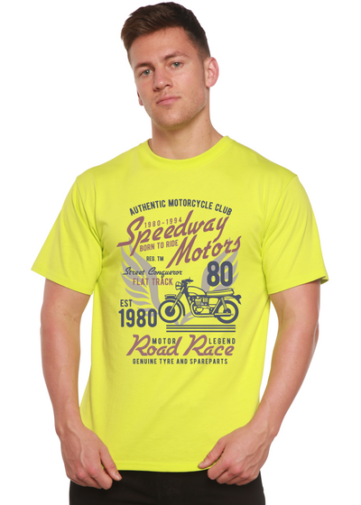 Speedway Motor men's bamboo tshirt lime punch