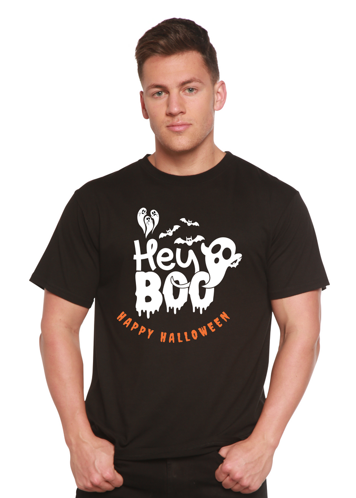 Hey Boo Graphic Bamboo T-Shirt black