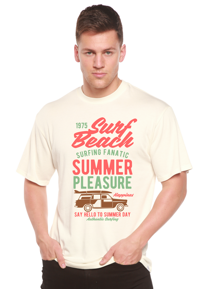 Surf Beach men's bamboo tshirt white