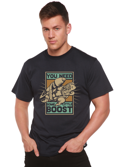 You Need Boost men's bamboo tshirt navy blue