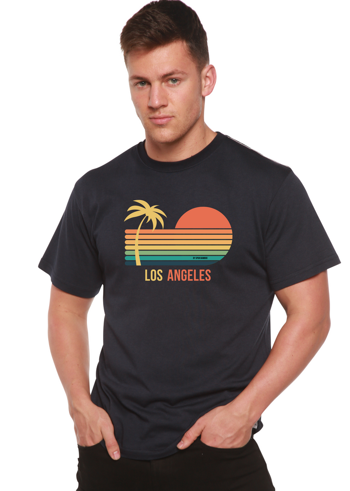 Los Angeles Unisex Graphic Bamboo T-Shirt navy blue