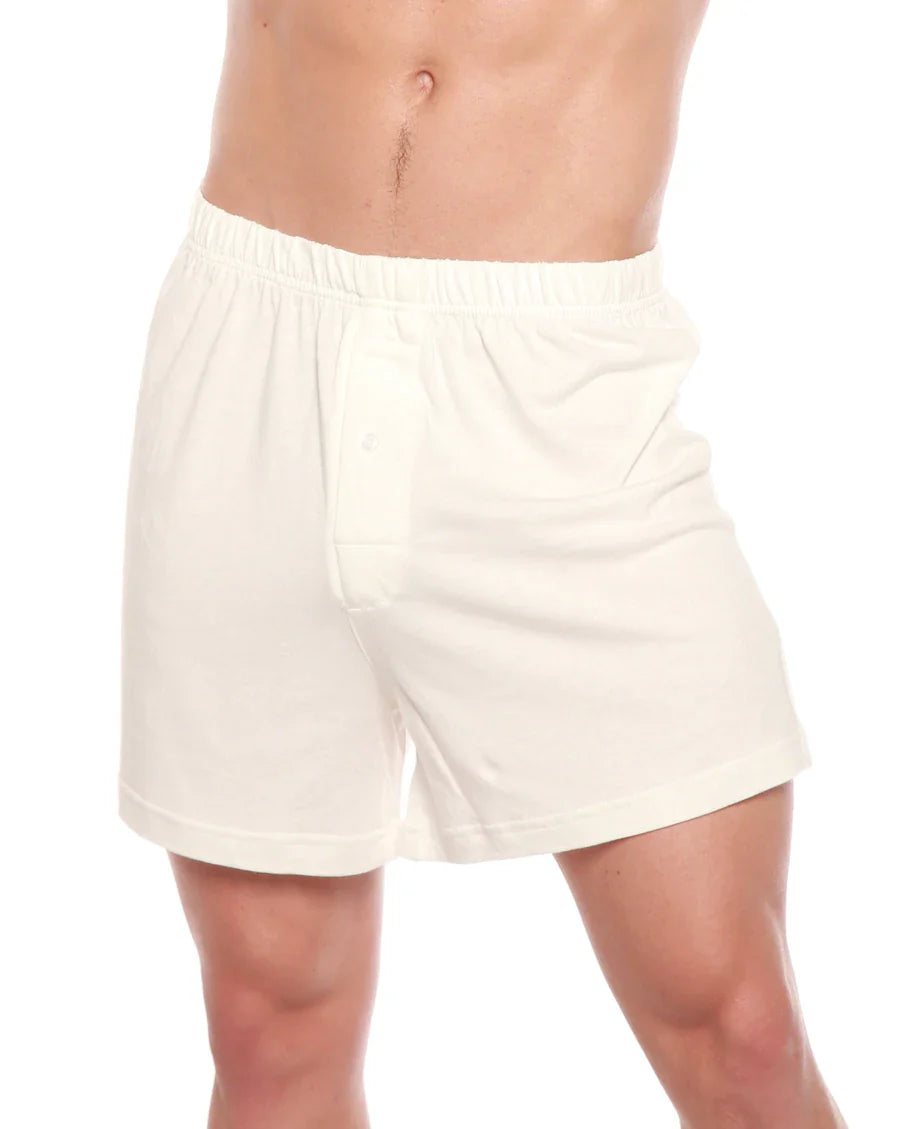 Men's Bamboo Viscose/Cotton Boxer Style Underwear Cream Color - 5-pack