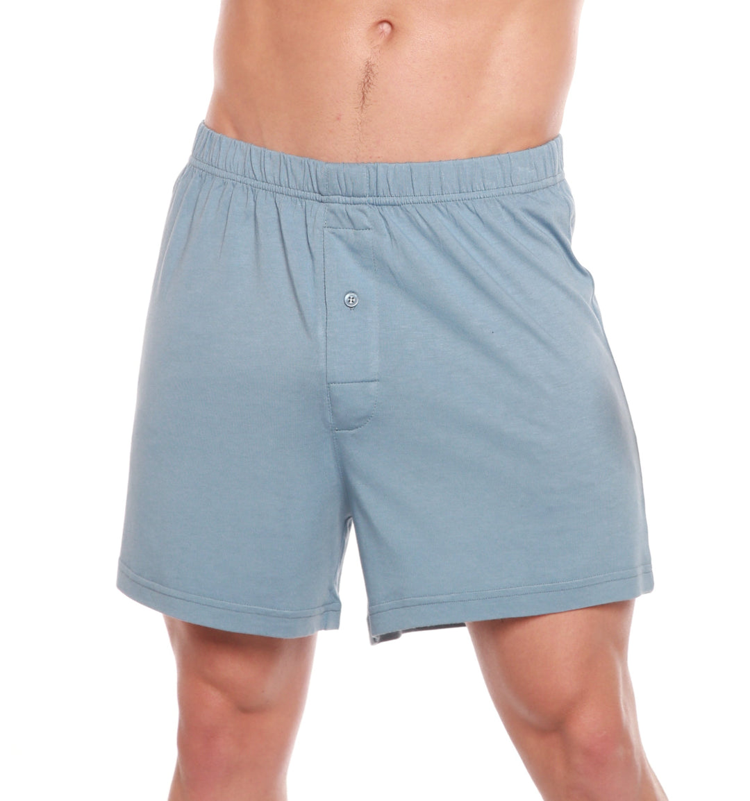 Men's Bamboo Viscose/Cotton Boxer Style Underwear Steel Blue Color - 3-pack