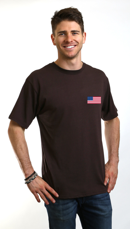 American Flag Men's Bamboo Viscose/Organic Cotton Short Sleeve T-Shirt - Spun Bamboo