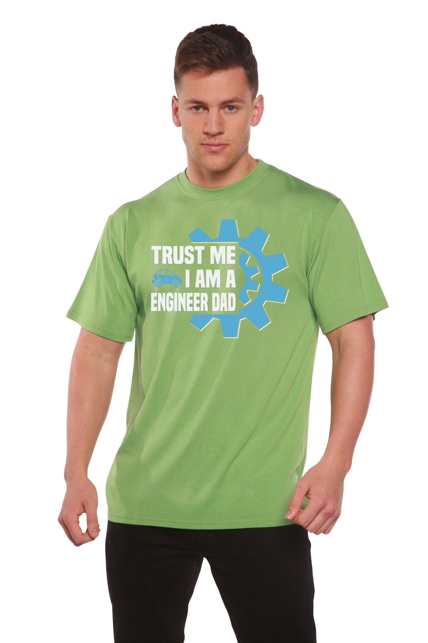 Trust Me I'm a Engineer Dad Men's Bamboo Viscose/Organic Cotton Short Sleeve T-Shirt - Spun Bamboo