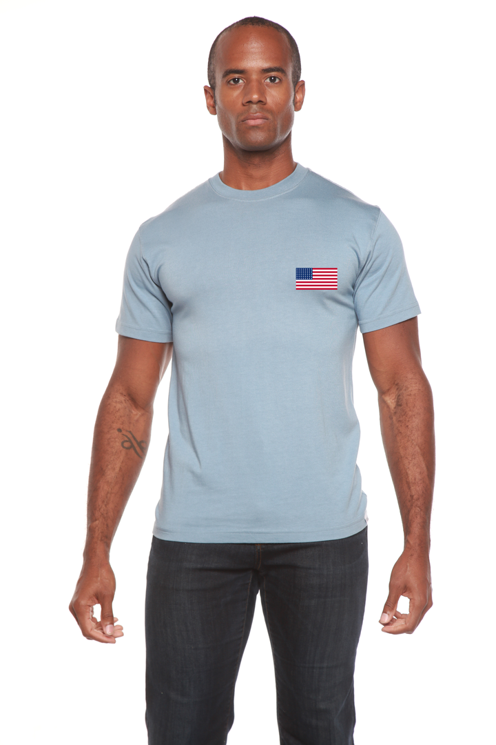 American Flag Men's Bamboo Viscose/Organic Cotton Short Sleeve T-Shirt - Spun Bamboo