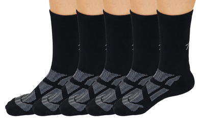 Be Like Bamboo Viscose Crew Socks Unisex Black Color - 5-pack