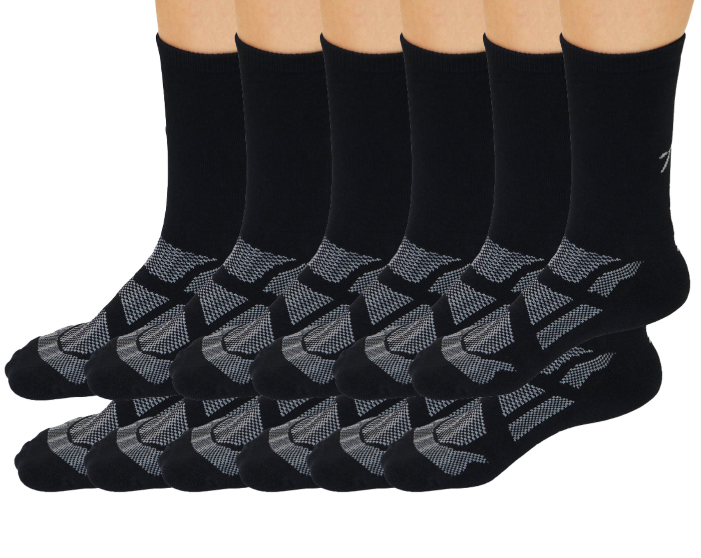 Be Like Bamboo Viscose Crew Socks Unisex Black Color - 12-pack