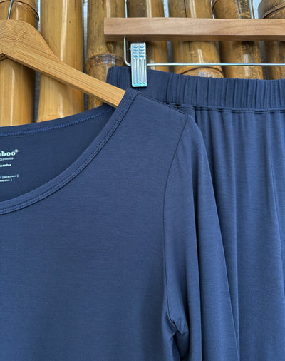 Women's Bamboo Lounge Set - Long Sleeve T-Shirt and Jogger Pants