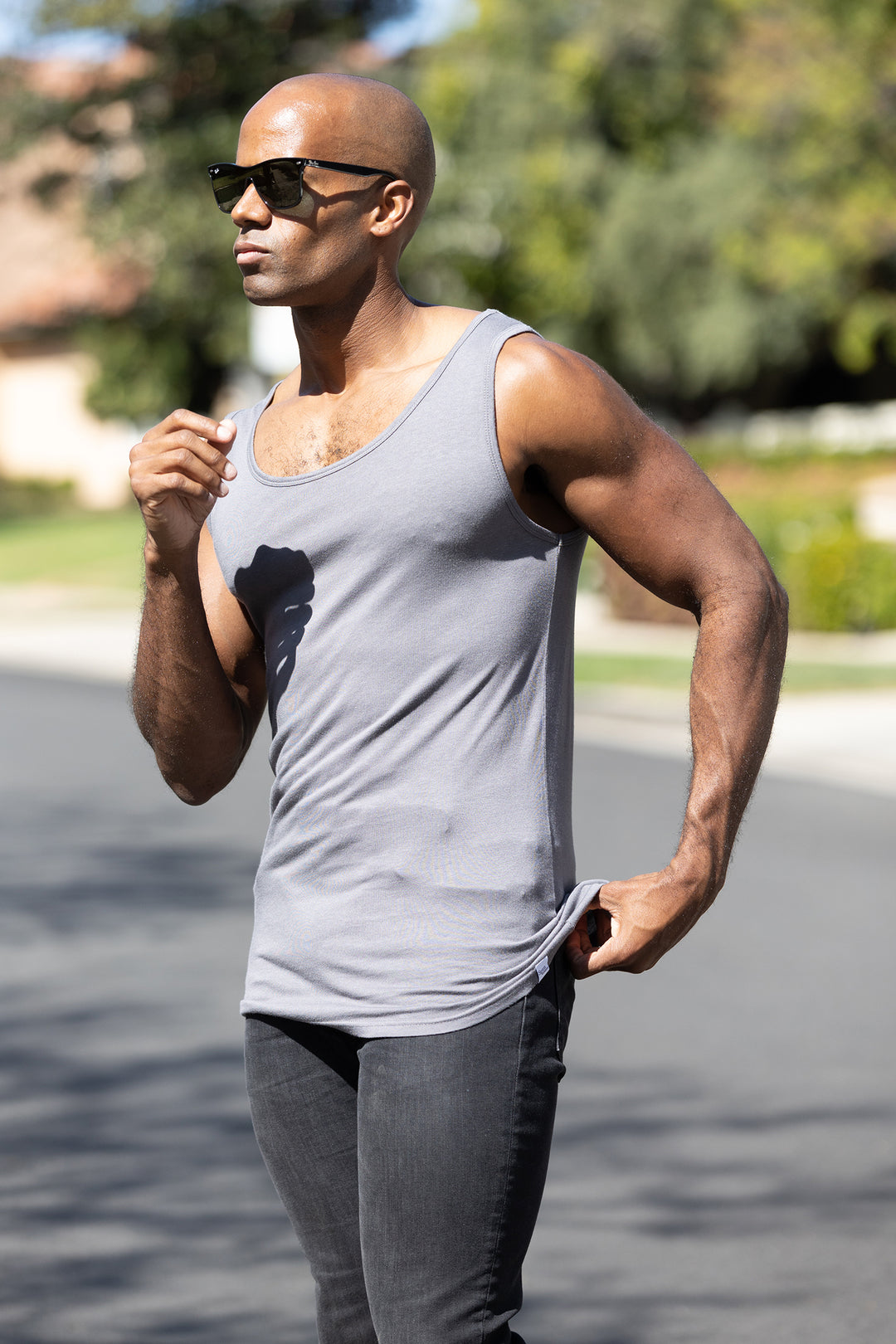 New Men's Bamboo Viscose/Organic Cotton Tank Top Small / True Navy New Men's Bamboo Viscose/Organic Cotton Tank Top Small / True Navy