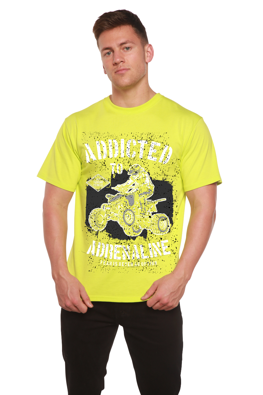 Addicted To Adrenaline Men's Bamboo Viscose/Organic Cotton Short Sleeve T-Shirt - Spun Bamboo