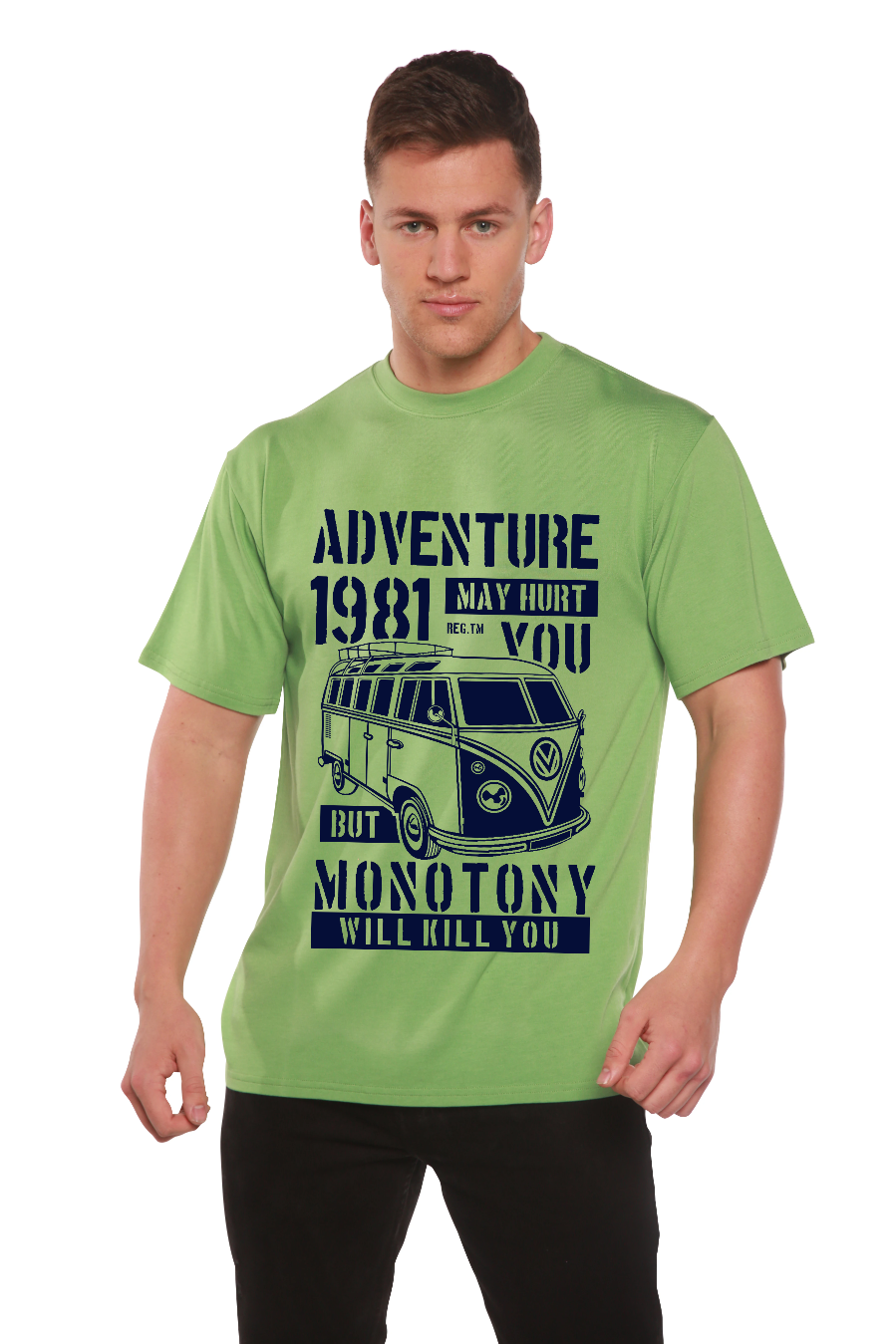 Adventure 1981 Men's Bamboo Viscose/Organic Cotton Short Sleeve T-Shirt - Spun Bamboo