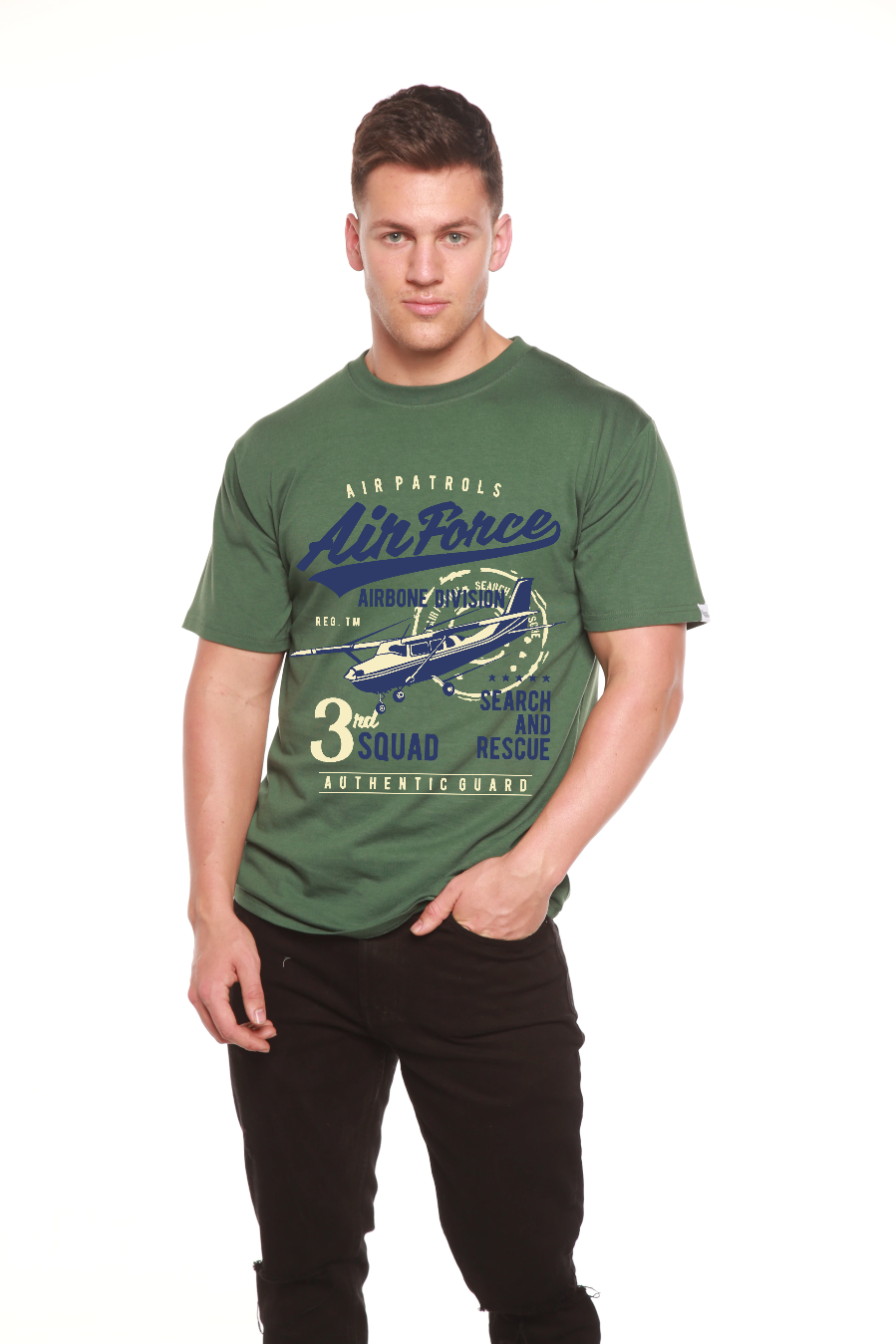 Air Force Men's Bamboo Viscose/Organic Cotton Short Sleeve T-Shirt - Spun Bamboo
