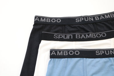 Men's Bamboo Viscose Boxer Briefs - 3-Pack Mixed Colors - Spun Bamboo