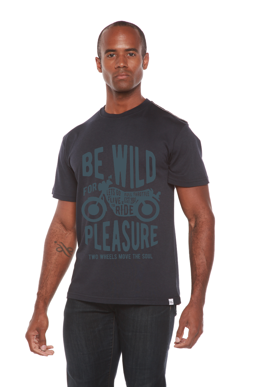 Be Wild Men's Bamboo Viscose/Organic Cotton Short Sleeve T-Shirt - Spun Bamboo