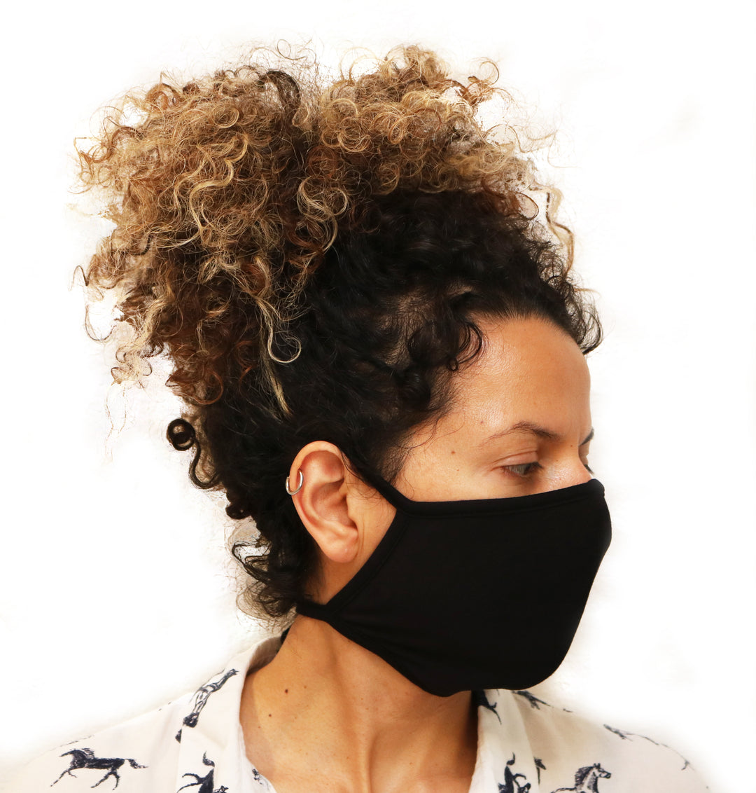 X Large Triple Layer Breathable Bamboo Viscose Face Mask with String Ties - Spun Bamboo