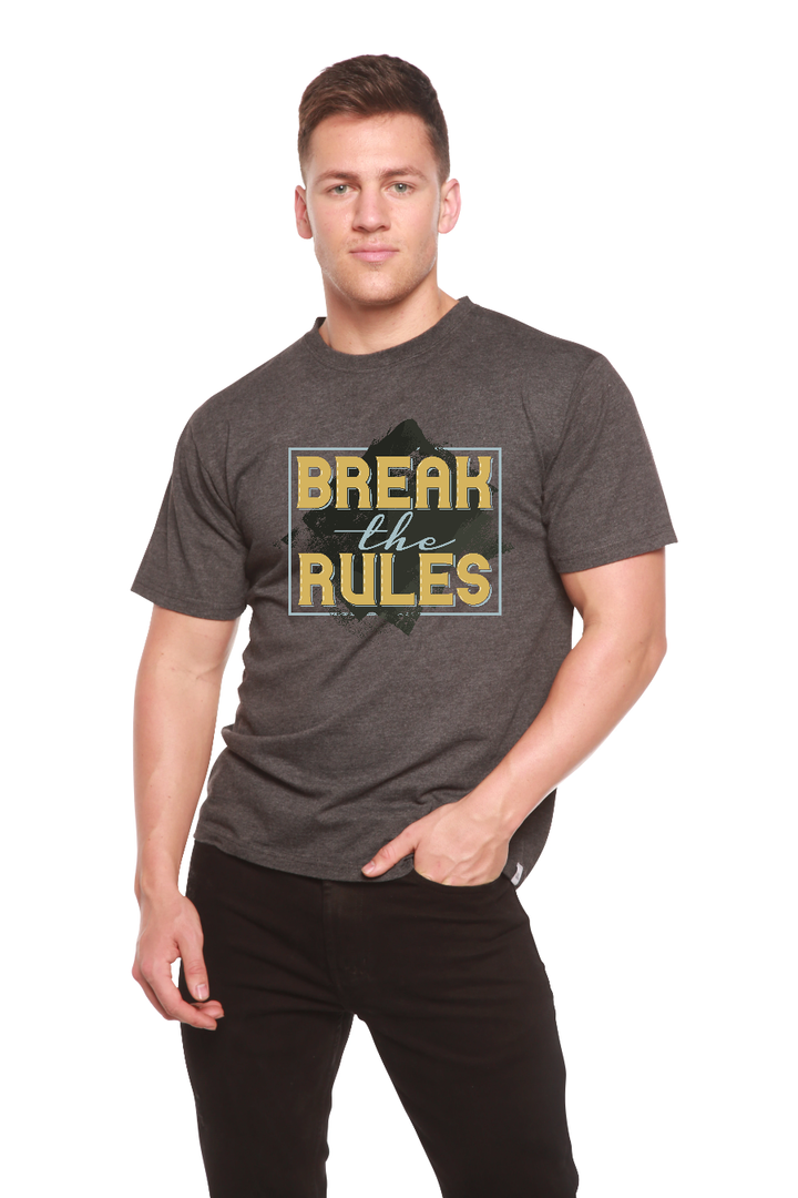 Break the Rules Men's Bamboo Viscose/Organic Cotton Short Sleeve T-Shirt - Spun Bamboo